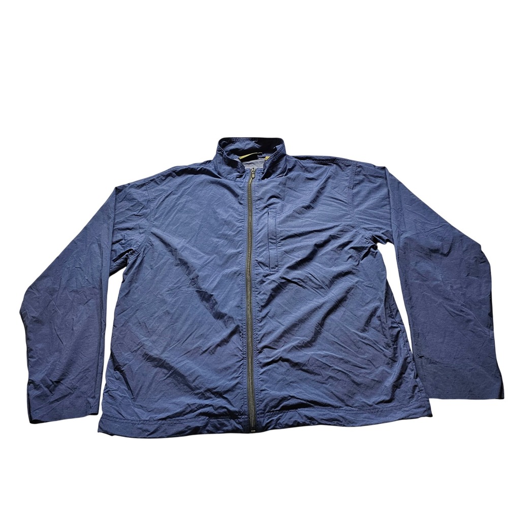 Vintage Timberland Nylon Windbreaker Jacket Mens L Navy Blue 90s Style 9461